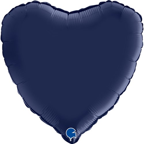 Сърце т. синьо фолиев балон