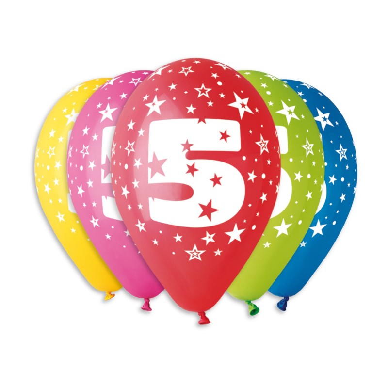 Балони с щампа цифра"4" (Копие)