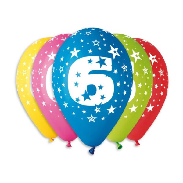 Балони с щампа цифра"5" (Копие)