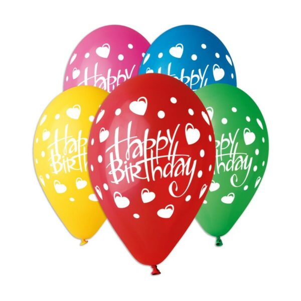 Балони с щампа "happy birthday"