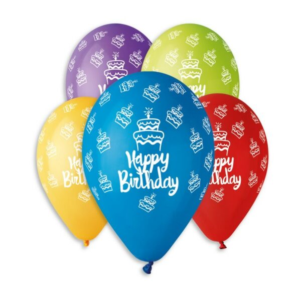 Балони с щампа happy birthday cake