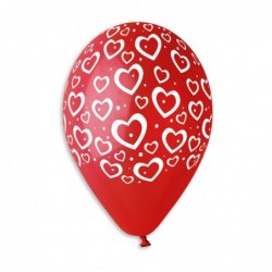 Балон сърце червен с надпис Обичам те (Копие)