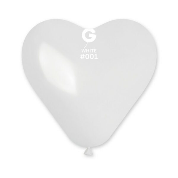 Балон сърце бял